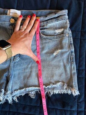 Current/Elliott Light Blue Distressed Denim Cutoff Shorts